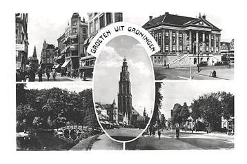 974248	Groningen	1949	Nette oude kaart Onbeschreven          beschikbaar voor biedingen