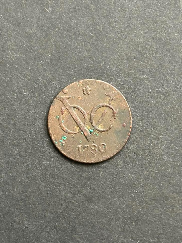 VOC Duit West-Friesland, 1780, Postzegels en Munten, Munten | Nederland, Overige waardes, Vóór koninkrijk, Ophalen of Verzenden