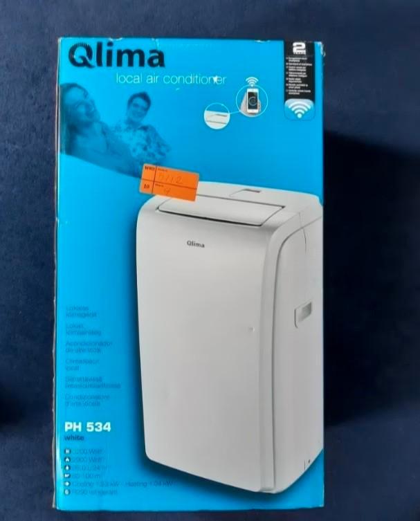 QLIMA PH534 - MOBIELE AIRCO, Witgoed en Apparatuur, Airco's, Zo goed als nieuw, Mobiele airco, 60 tot 100 m³, 3 snelheden of meer
