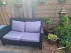 Gebruikte lounchset. 2 stoelen, tafel en bank, Tuin en Terras, Tuinbanken, Ophalen, Zo goed als nieuw