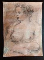 Erotische prent ,unieke kunst van een mooi vrouw, Ophalen of Verzenden