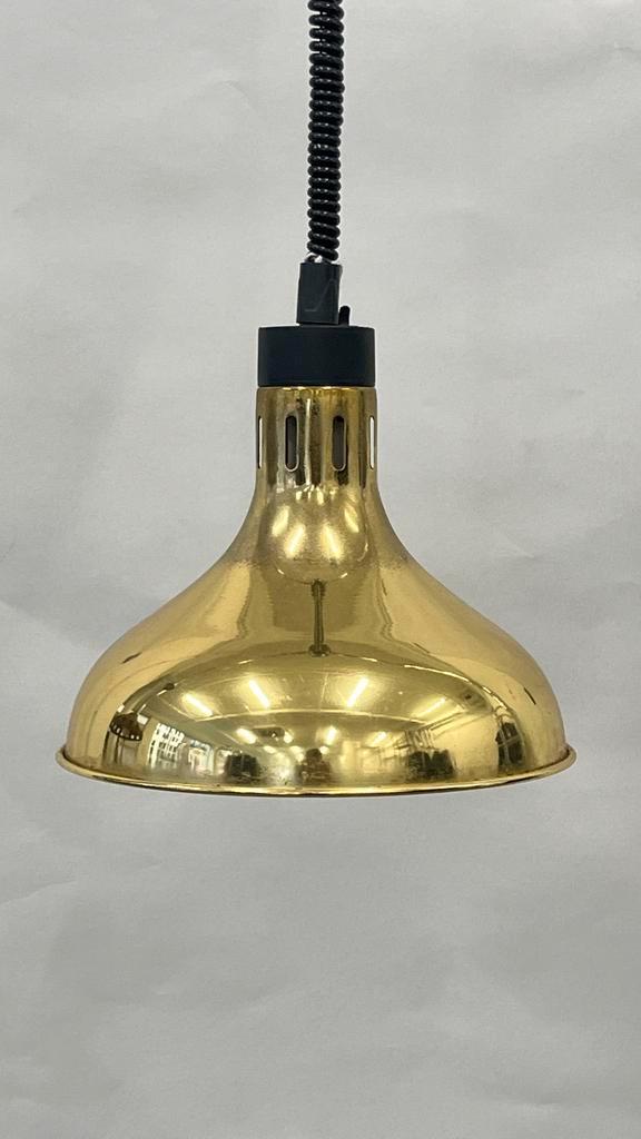 Professionele warmtelamp goud + nieuwe LED & originele lamp, Huis en Inrichting, Lampen | Hanglampen, Gebruikt, Minder dan 50 cm