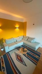 Strakke, lichtgrijs/groene slaapbank, Huis en Inrichting, Banken | Bankstellen, Ophalen, 250 tot 300 cm, Hoekbank, 75 tot 100 cm