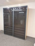 Mooie pax kledingkast met zwart glas deuren. Monteren mgl., 200 cm of meer, Ikea, Met klep(pen), Ophalen of Verzenden