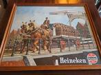 Vintage Heineken Reclamebord, Ophalen, Gebruikt, Reclamebord