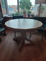 Ronde hoekige zware tafel mintgroen, Huis en Inrichting, Tafels | Eettafels, Ophalen, Gebruikt, Rond, 100 tot 150 cm