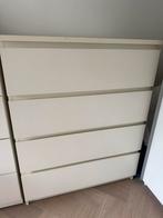 Witte ladekast strak en ruim: 4 lades, Zo goed als nieuw, Minder dan 100 cm, 25 tot 50 cm, 50 tot 100 cm