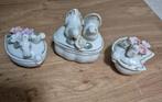 3 potjes met deksel / vogeltjes - inclusief verzendkosten, Antiek en Kunst, Antiek | Keramiek en Aardewerk, Ophalen of Verzenden