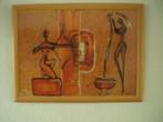 poster dialoog oertijd steentijd egypte schilderij decoratie, Rechthoekig Liggend, Ophalen of Verzenden, Zo goed als nieuw, A1 t/m A3