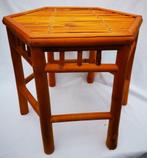 vintage bamboe Zeshoek krukje Tafel bijzettafel zitplaatsen, Huis en Inrichting, Krukjes, Ophalen, Zo goed als nieuw, Hout