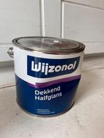 Nieuwe pot 2,5 liter wijzonol dekkend halfglans, Doe-het-zelf en Verbouw, Verf, Beits en Lak, Wit, Nieuw, Ophalen of Verzenden