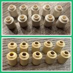 10x lego 1x1 tonnetjes wit (6) of beige (2), Ophalen of Verzenden, Nieuw, Losse stenen, Lego