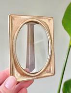 Vintage messing glazen fotolijst, Audio, Tv en Foto, Fotografie | Fotolijsten, Ophalen of Verzenden, Gebruikt