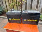 2x Rebelcell 12V50 Angling Lithium accu's met lader, Ophalen, Gebruikt, Overige typen
