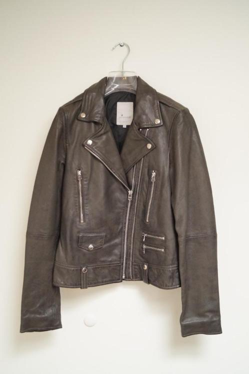 GOOSECRAFT Leren jasje Maat 36, Kleding | Dames, Jasjes, Kostuums en Pakken, Zo goed als nieuw, Jasje, Maat 36 (S), Verzenden