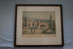 Antieke gekleurde steendruk Abdij Middelburg 1861, Ophalen of Verzenden