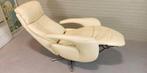 Hukla Leren Recliner Swivel Fauteuil, Huis en Inrichting, Fauteuils, Ophalen, Tweedehands, Tweedehands, 75 tot 100 cm