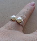 zilveren ring met parel [994], Dame, Kleiner dan 17, Zo goed als nieuw, Zilver