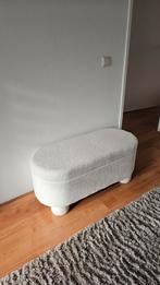 Witte Boucle Opbergbankje - Zo Goed Als Nieuw!, 50 tot 75 cm, Ophalen of Verzenden, Zo goed als nieuw, 75 tot 100 cm