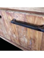 Oud Teak TV-Kast Napoli 193 cm, Ophalen, 150 tot 200 cm, Teakhout, Nieuw