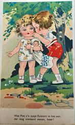 Vintage Prentkaart: Piet en zijn zusje, Ophalen of Verzenden, 1920 tot 1940, Gelopen, Kinderen