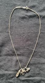 Zilveren ketting met hangers, Ophalen of Verzenden, Zo goed als nieuw, Zilver, Zilver