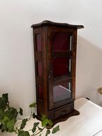 Vitrine kastje voor aan de muur vintage, Ophalen of Verzenden