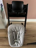 Stokke Tripp Trapp zwart incl babyset en newbornset, Ophalen, Zo goed als nieuw, Meegroeistoel