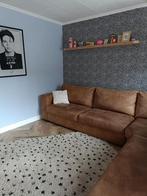 Ruime Cognac hoekbank, Ophalen, 250 tot 300 cm, 100 tot 125 cm, Hoekbank