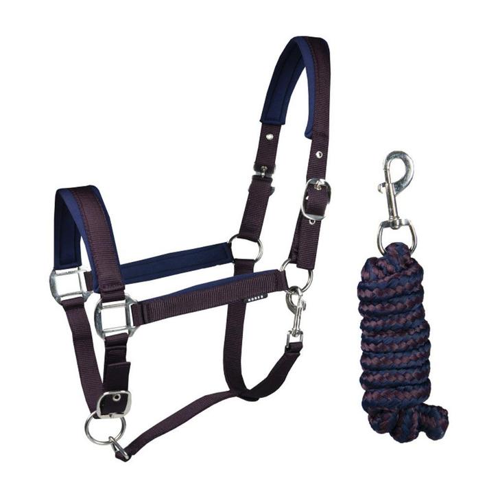 Burgundy halsterset neopreen Horka mini shet pony cob full, Dieren en Toebehoren, Paarden en Pony's | Hoofdstellen en Tuigage