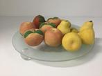 Kunstfruitschaal met fruit van keramiek., Minder dan 50 cm, Overige typen, Ophalen of Verzenden, Zo goed als nieuw