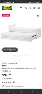 Tienerbed logeerbed onderschuifbed inclusief reservematras, Huis en Inrichting, Slaapkamer | Bedden, Ophalen, Gebruikt, 90 cm