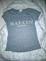 Maat S • Pure White • Grijs T-shirt "Ballin Amsterdam", Ophalen of Verzenden, Zo goed als nieuw, Grijs, Korte mouw