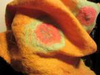 Handgevilte alpaca wol sjaal felted scarf Poppies, Hobby en Vrije tijd, Verzenden, Nieuw, Gebruiksvoorwerp, Wolvilt