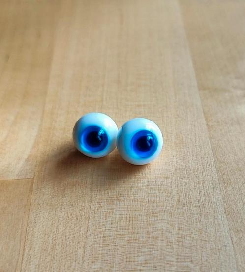 12mm BJD Pop ogen blauw, Verzamelen, Poppen, Zo goed als nieuw, Pop, Ophalen of Verzenden