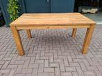 Teak houten tafel eetkamertafel, Ophalen, Gebruikt, Teakhout, 50 tot 100 cm