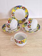 3 x Jarolina  Memphis stijl  Kop en schotels  Douwe Egberts , Antiek en Kunst, Antiek | Servies los, Ophalen of Verzenden