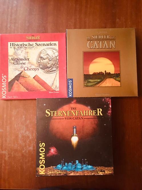 Drie spellen van Catan - Duits, Hobby en Vrije tijd, Gezelschapsspellen | Bordspellen, Gebruikt, Ophalen of Verzenden