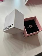 Pandora verhoogd rood hartring zilver maat 50, Ophalen of Verzenden, Zo goed als nieuw, Zilver, Pandora