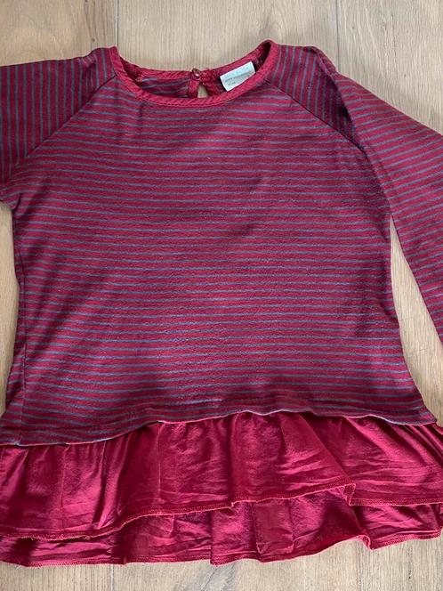 Gestreepte longsleeve met roesje, maat 116, Zara Girls, Kinderen en Baby's, Kinderkleding | Maat 116, Zo goed als nieuw, Meisje