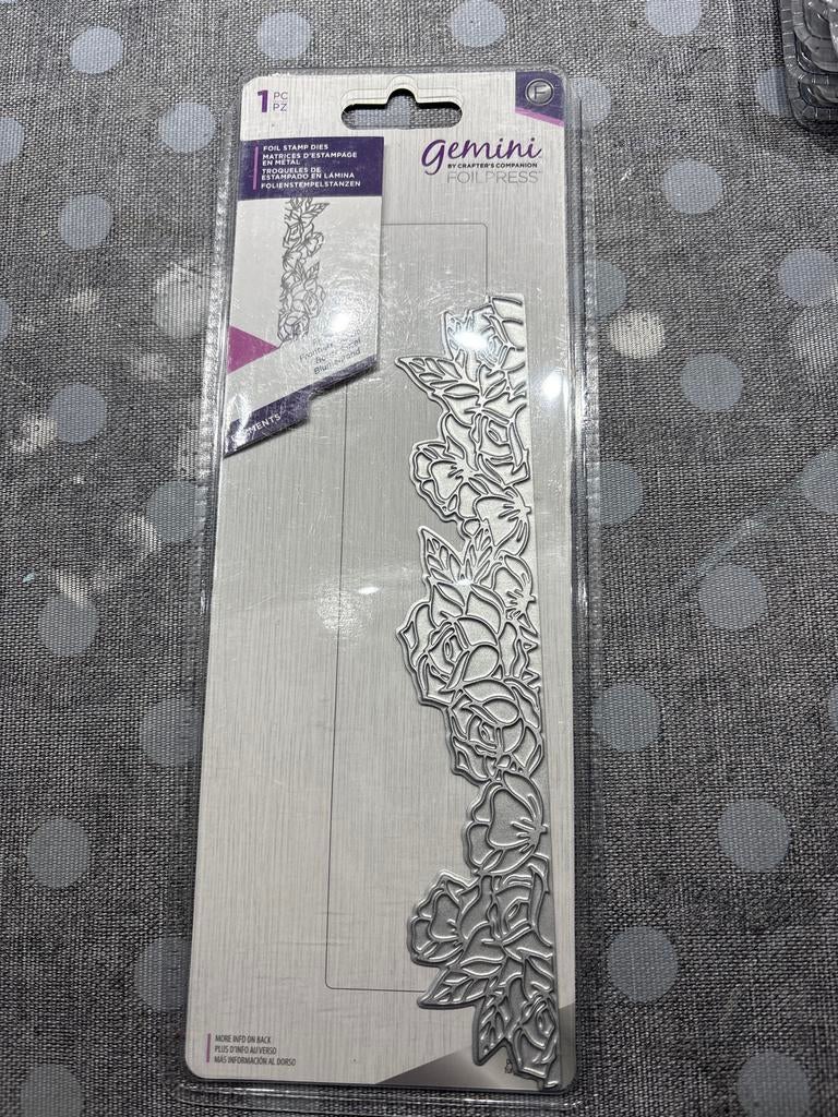 Crafter's Companion Gemini Floral Border Stempel, Ophalen of Verzenden, Zo goed als nieuw, Frame of Mal, Overige merken