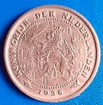 Halve cent brons uit 1938, Ophalen of Verzenden, Overige typen