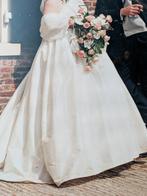 Elegante champagnekleurige trouwjurk maat 46, Trouwjurk, Overige kleuren, Ophalen of Verzenden, Onbekend