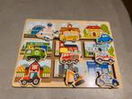 Houten schuifpuzzel/doolhof voertuigen, zgan, Kinderen en Baby's, Speelgoed | Houten speelgoed, Ophalen of Verzenden, Zo goed als nieuw