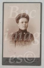 cdv jonge statige vrouw pompadour kapsel 1900's, Gebruikt, Verzenden, Foto, Voor 1940
