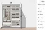 IKEA PAX kledingkast 150x58x201 hasvik wit schuifdueren, Gebruikt, 200 cm of meer, 150 tot 200 cm, Ophalen of Verzenden