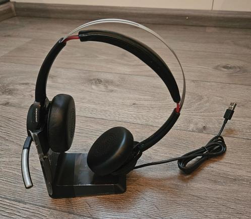 3stuks - Poly - Plantronics Voyager Focus B825 UC, Computers en Software, Headsets, Zo goed als nieuw, On-ear, Draadloos, Inklapbare microfoon
