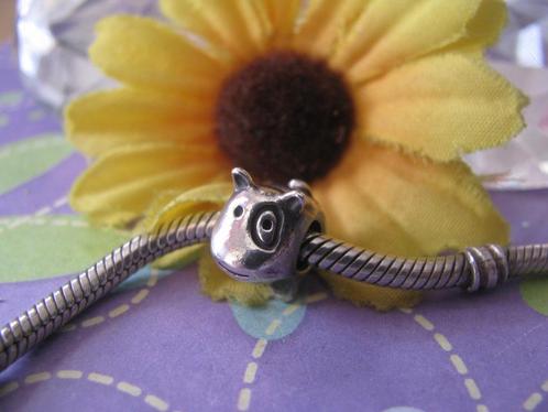 Pandora bedel P195 = hond # dog # bulletje, Sieraden, Tassen en Uiterlijk, Bedels, Zo goed als nieuw, Pandora, Zilver, 1 bedel