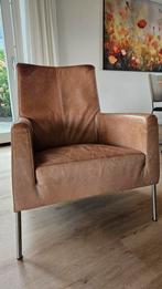 Topform Leren Stoel, Huis en Inrichting, Fauteuils, Gebruikt, 75 tot 100 cm, Ophalen of Verzenden, Metaal