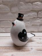 Schattig Vogelbeeldje met Hoed, Verzenden, Zo goed als nieuw